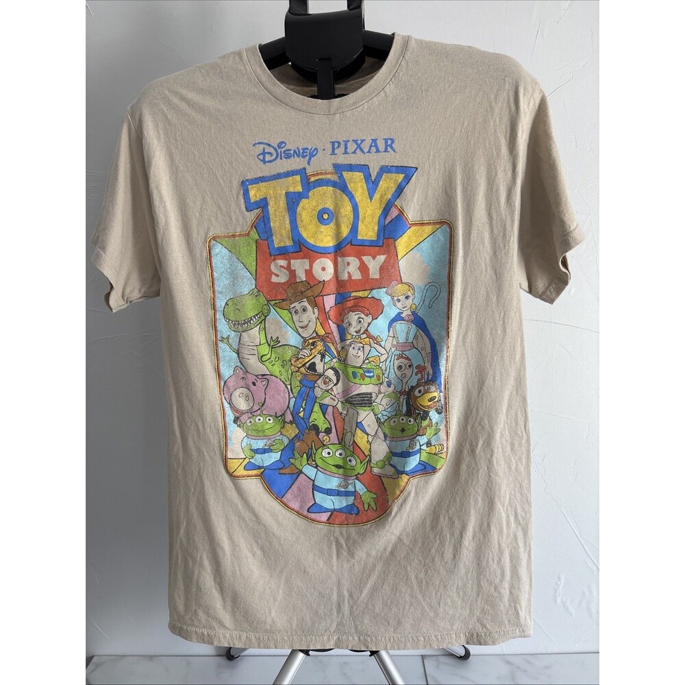 Disney Pixar Toy Story Graphic T-Shirt Tan/Beige Size Medium